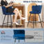 Upholstered Counter Stool with Metal Frame-1714813013