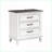 Classic Farmhouse 3-Drawer Nightstand with USB/Power - Antique White and Dark Brown