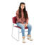 Chaise empilable en plastique robuste avec dossier profilé-50072356-50072355