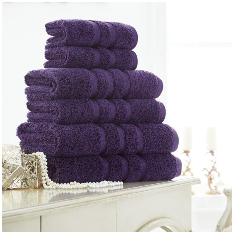 Zero 2 Piece Bath Towel Same-Size Bale, Purple, Bath Sheet - 2 Pack
