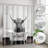 4-Piece Set Blue Starry Mountain Forest Bathroom Shower Curtain Sets