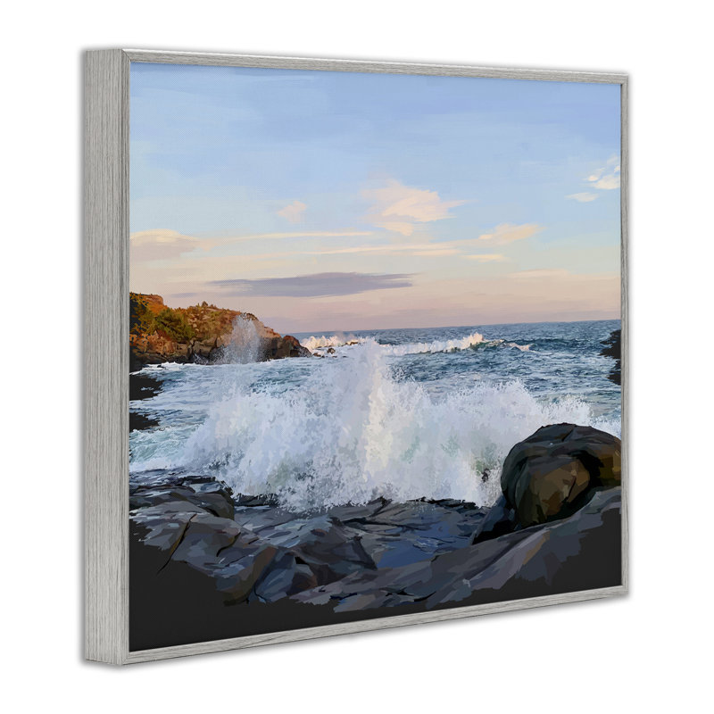 «Strong Breaking Waves», estampe numérique par Emily Kalina, Estampe numérique Farmhouse, H 11 po x l 14 po