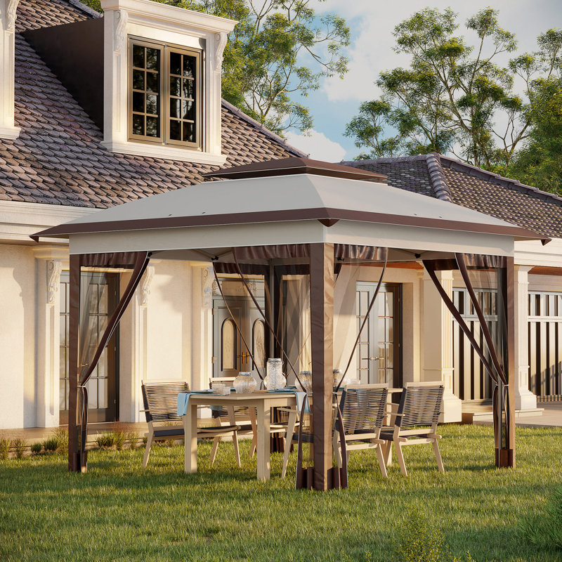 Pop Up Canopy Tent With Netting And Carry Bag, Instant Sun Shelter