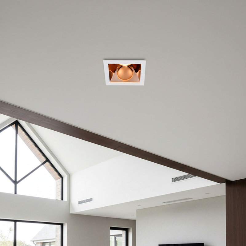 UltraBeam 5 Watt Rose Gold Dimmable Square LED Downlight, Rose Gold