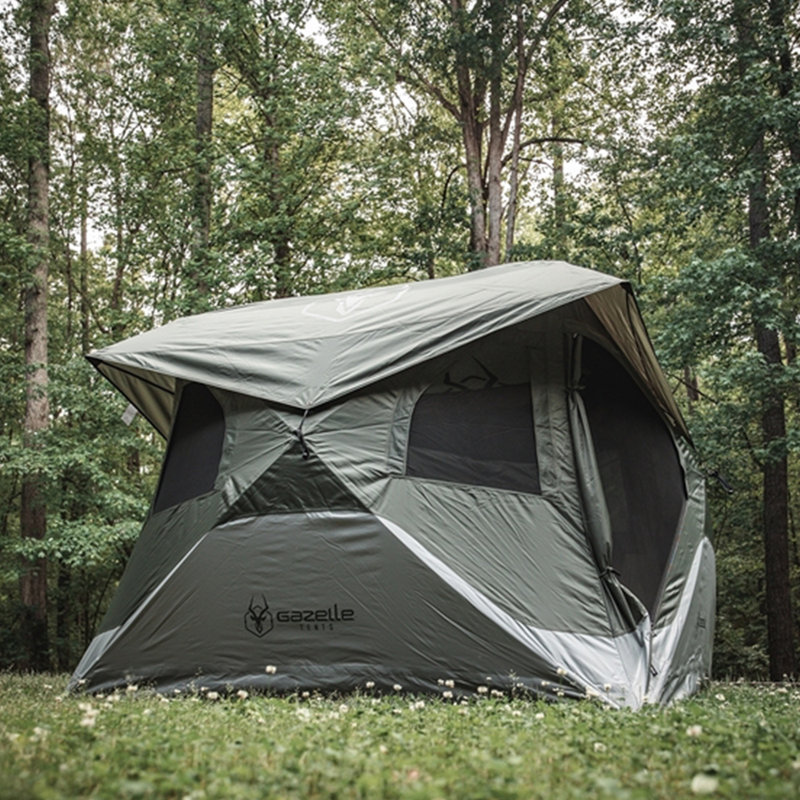 Gazelle 3 Person Pop Up Portable Camping Hub Tent, Alpine Green