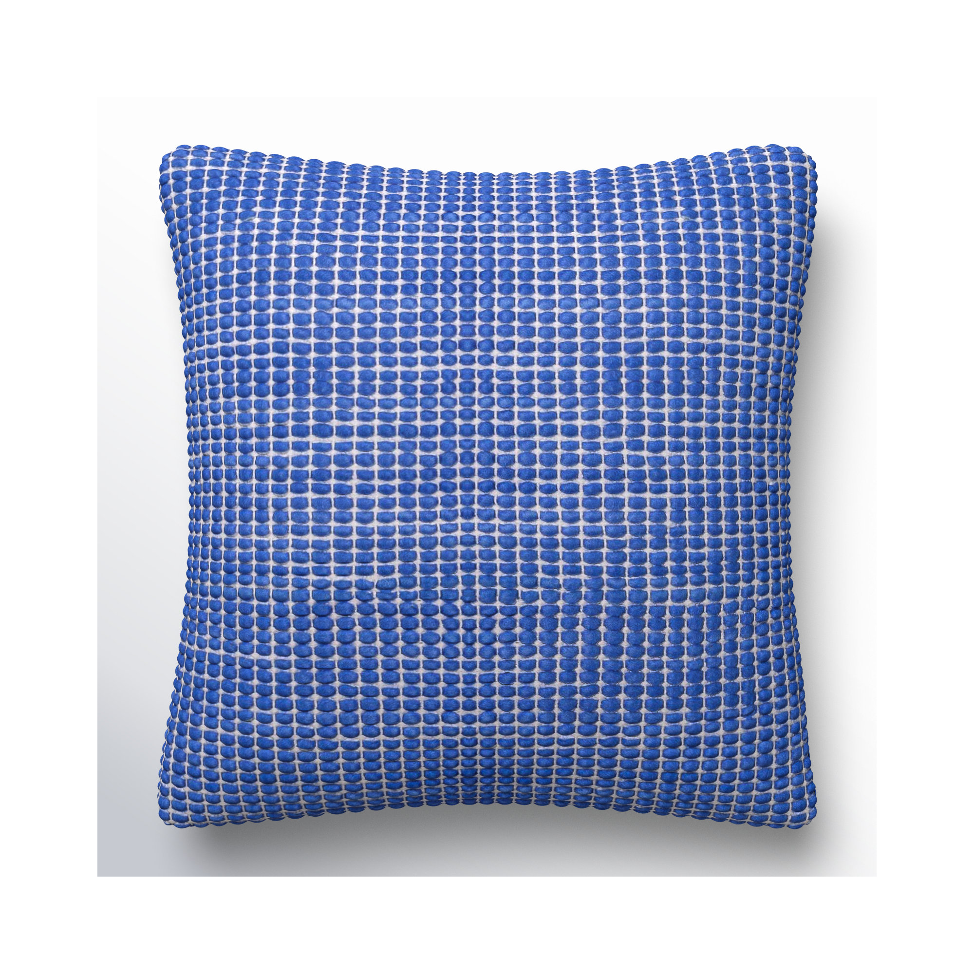 Waverly Wool Throw Pillow, Blue, 18" x 18", Polyester/Polyfill