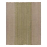 Rug & Kilim’S Contemporary Kilim With Textural Beige And Green Stripes
