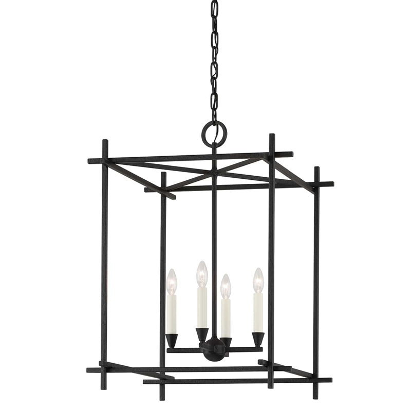 Lanterne Huck Light, H 29,75 po x l 22 po x P 22 po, Fer noir