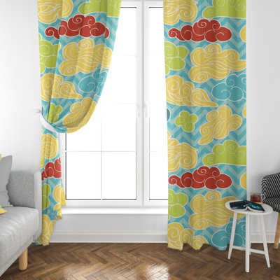 Paire de rideaux obscurcissant en polyester Dillion