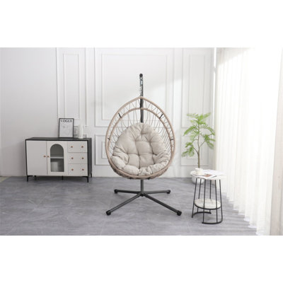 Outdoor Egg-Shaped Hanging Chair With Stand