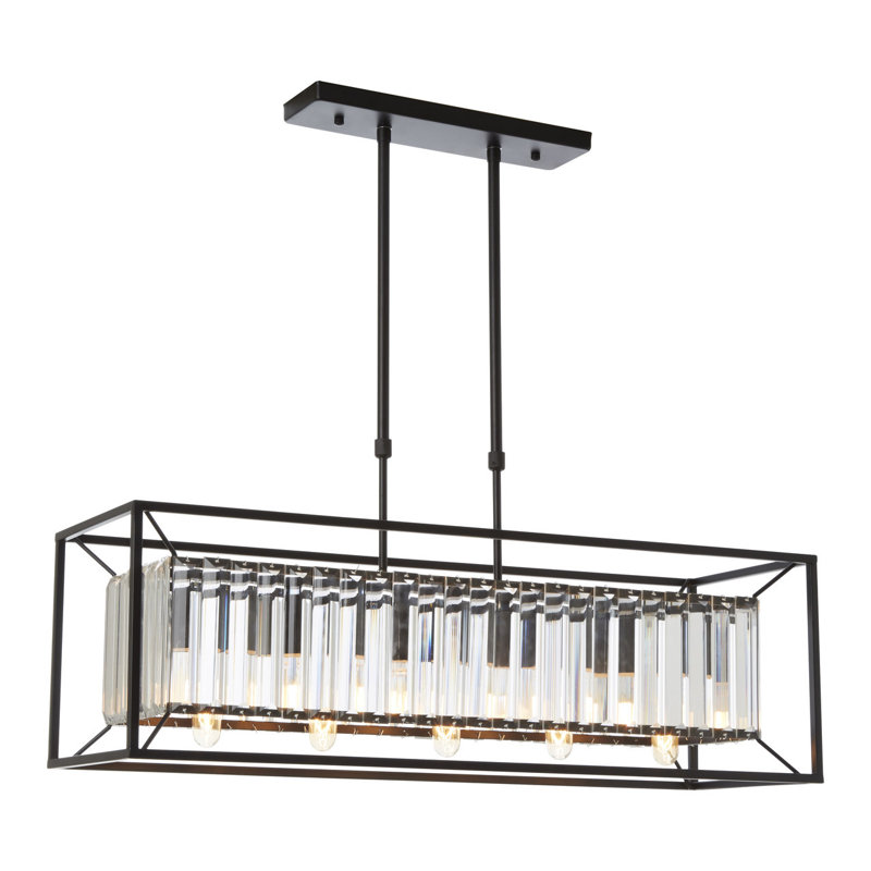 Birkley 5 - Light Black Square/Rectangle Pendant