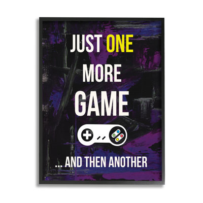 «One More Game», jeu vidéo de contrôleur de jeu vidéo, estampe numérique par Annie Warren