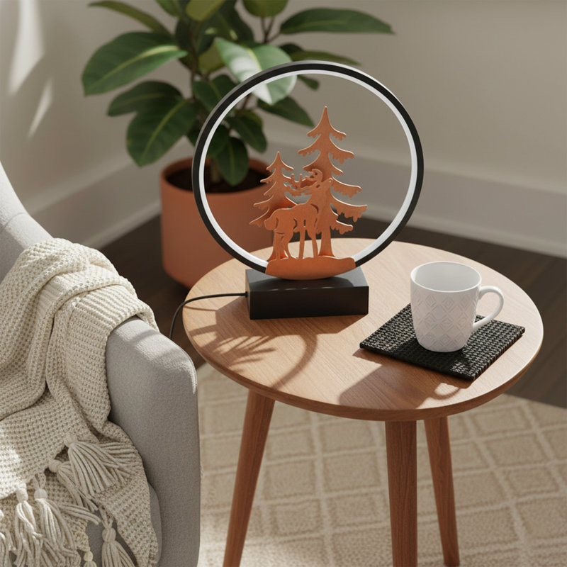 Selene Silhouette LED Table Lamp, Ink