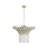 23.6" 8 Light Crystal Waterfall Chandelier