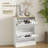 Cabinets Slim Modern Entryway Shoe Storage with 2 Flip Drawers, Adjustable Shelves, Holds 12 Pairs | Off-White | Particle Board-43135013