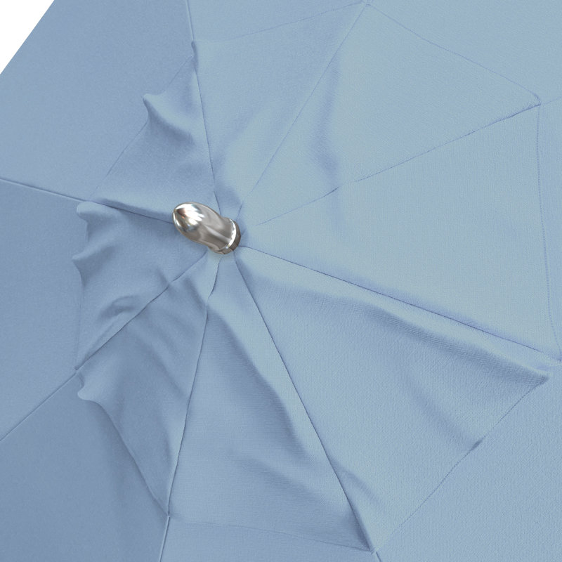 Parasol en teck 11 pi, Bleu ciel
