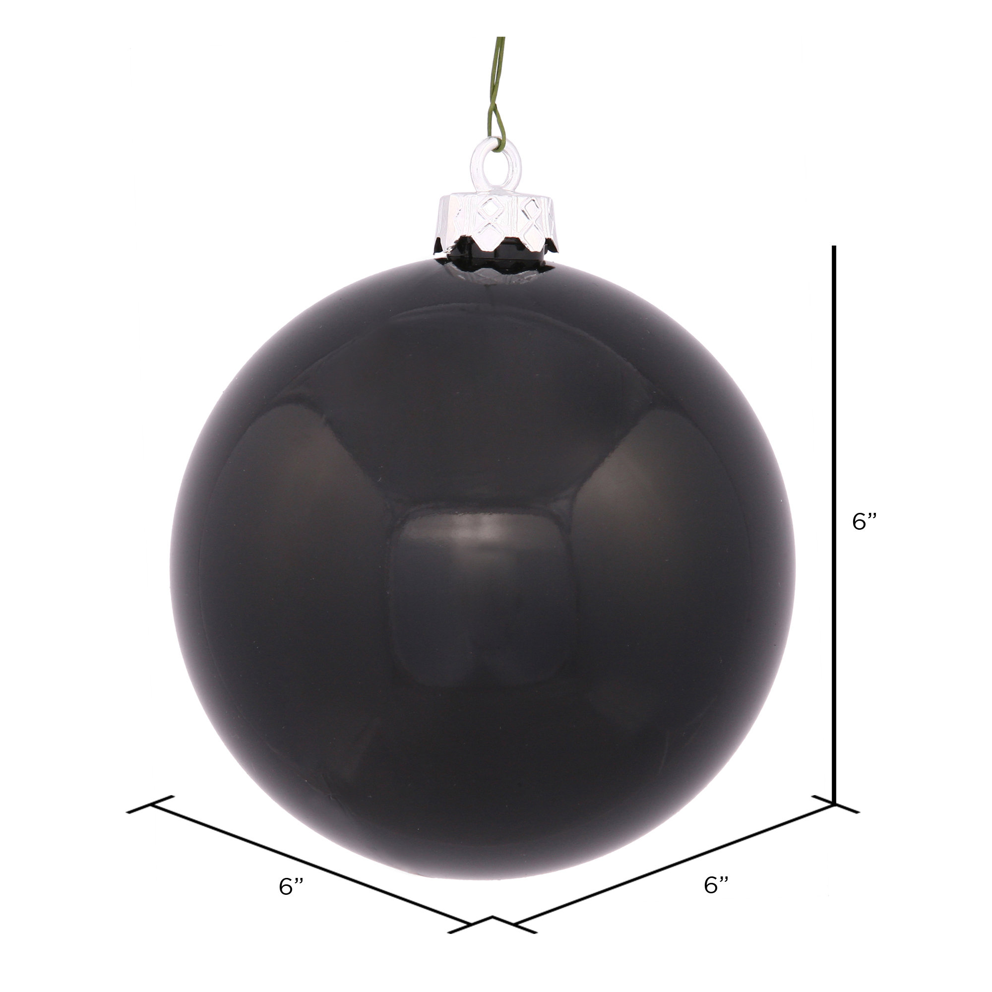 Holiday Décor Ball Ornament, Black
