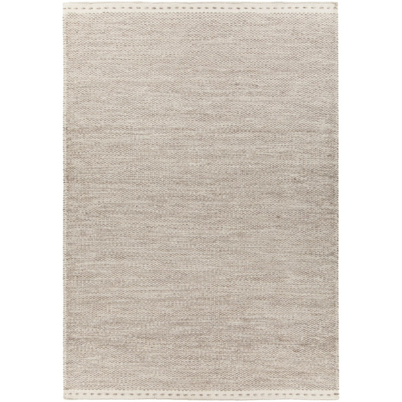 Tapis gris en laine tissé à la main Sonnet, Rectangle 9 pi x 13 pi