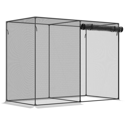 Tente de protection des plantes avec portes à fermeture à glissière pour jardin potager, cour arrière, noir 6 pi x 3 pi Outsunny