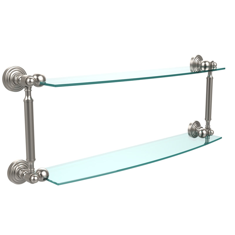 Beresford 2 Piece Tiered Shelf, 28" W x 8.5" H, Matte Gray