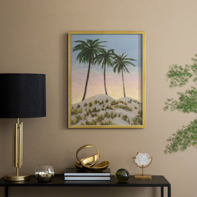 Sunrise Palms II Framed Print - Solid Wood