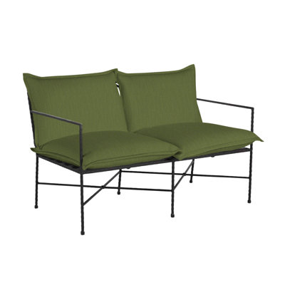 Italia 52" Wide Outdoor Loveseat with Cushions