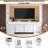 Dymphia Floating Entertainment Center for TVs up to 55 inch, TV Wall Panel with LED Strip and Shelf-1378349296