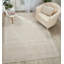 Tapis ivoire vaporeux uni touffeté à la main Zendejas-27814243