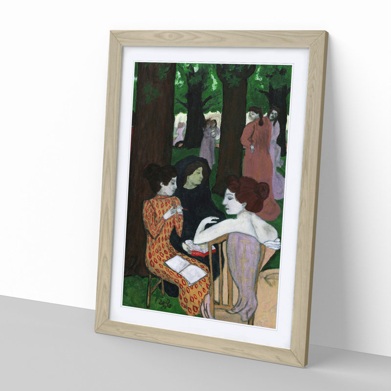 The Muses by Maurice Denis - Picture Frame Painting, 48cm H x 36cm W x 2cm D, Oak Framed