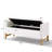 Lyndes Modern Upholstered Boucle Storage Benchn With Pillows And And Solid Wood Legs
