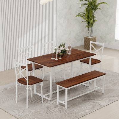 Ensemble de table de salle à manger 6 pièces parfait pour la cuisine, le coin-repas et le salon
