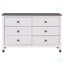 Ensemble de chambre à coucher avec lit plateforme double avec table de chevet et commode de rangement-88097116-88097115