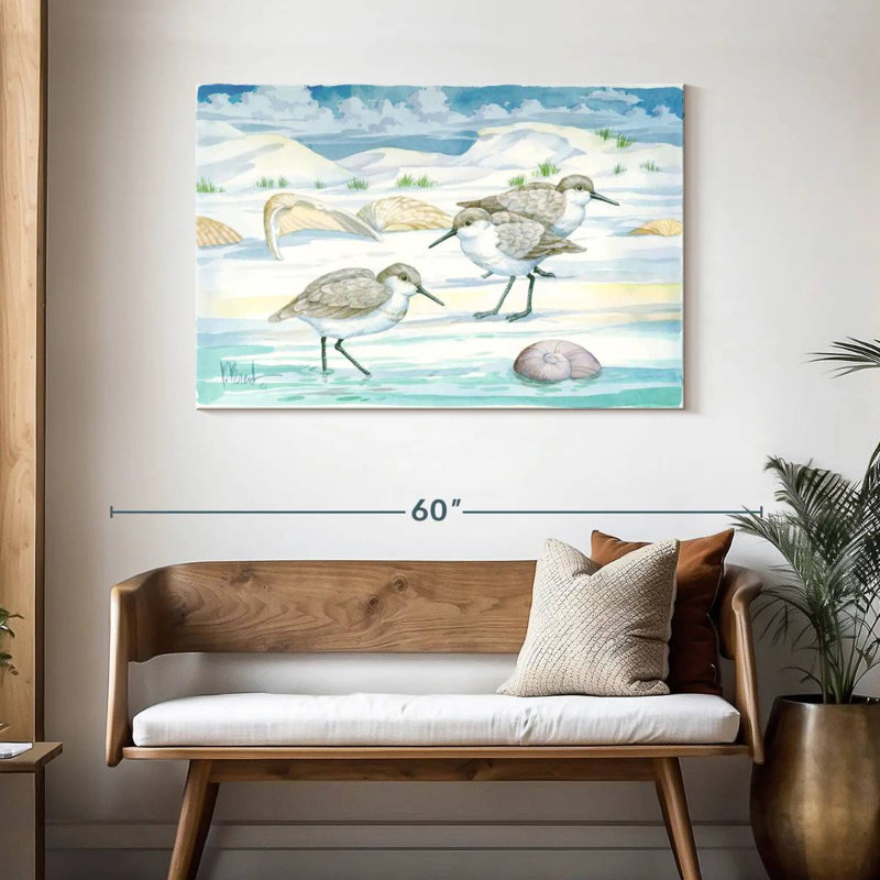 Shell Island Sandpipers, 30" H x 45" W