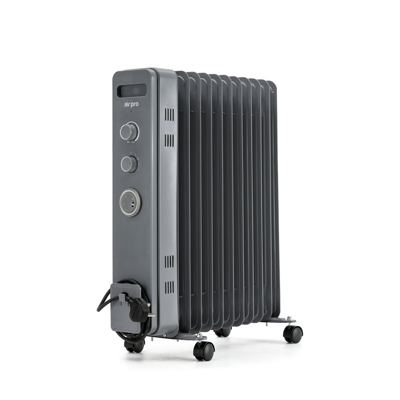 Air Pro 2500 W 1 BTU Electric High Efficiency Radiator Space Heater, Grey