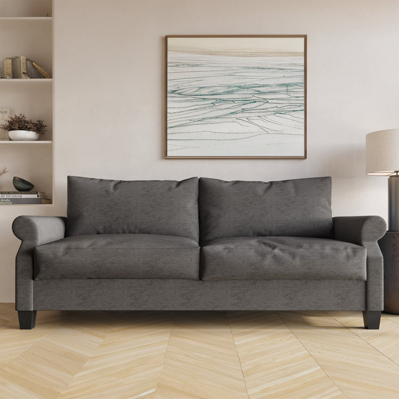 Canapé de réception en tissu Mayner, Gris foncé