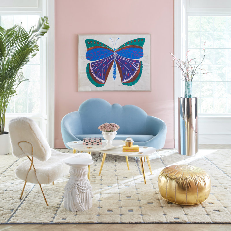Ether Cloud Settee - Olympus Oatmeal, Rialto Sky