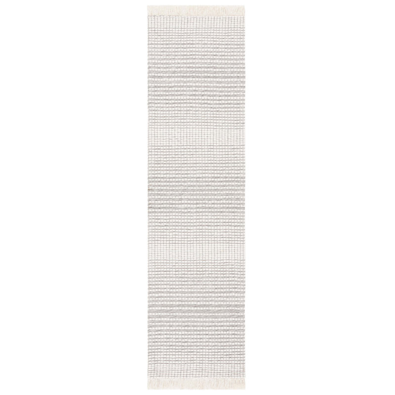 Marbella Hand Woven Wool With Cotton Cloth Backing Striped Rug, Runner 2'3" x 8'