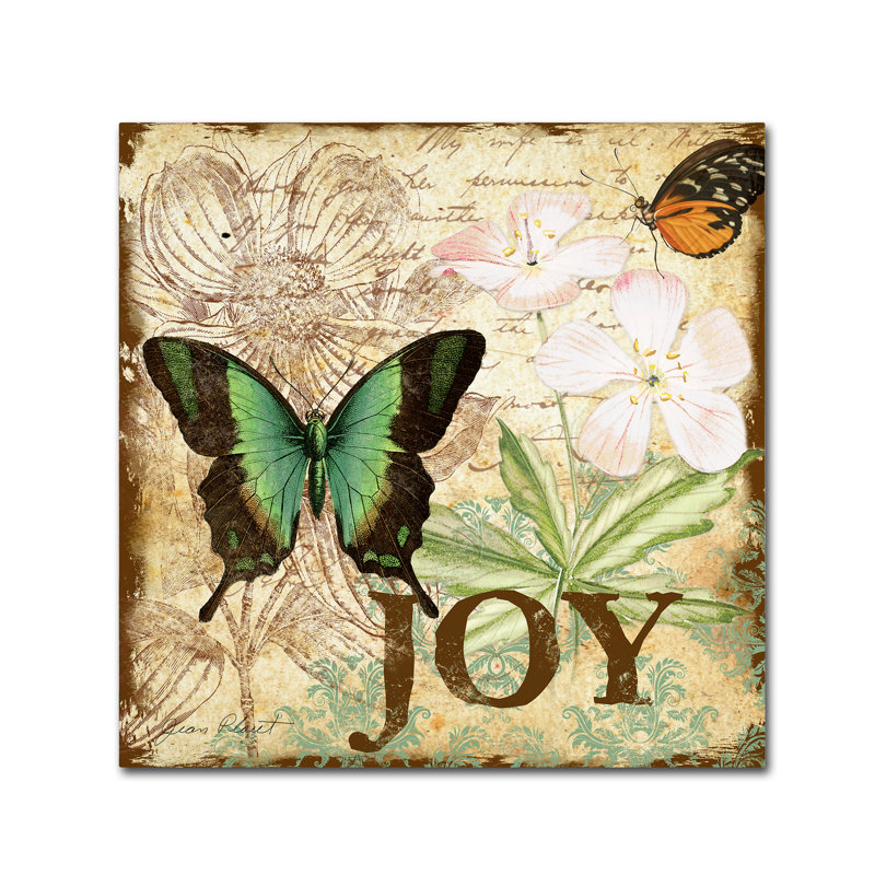 « papillons 4 », reproduction d’impression sur toile tendue, H 18 po x l 18 po
