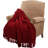 Cable Tweed Knit Throw Blanket-779535571-786868116