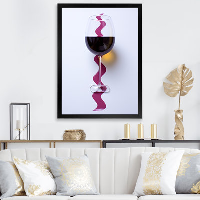 «Red Wine Glass», présentation sur toile