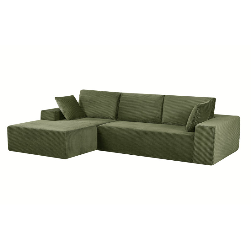 Canapé modulaire convertible Cozyform en velours côtelé doux, canapé confortable moderne avec rembourrage en mousse, canapé-lit modulaire confortable pour le salon, la chambre à coucher