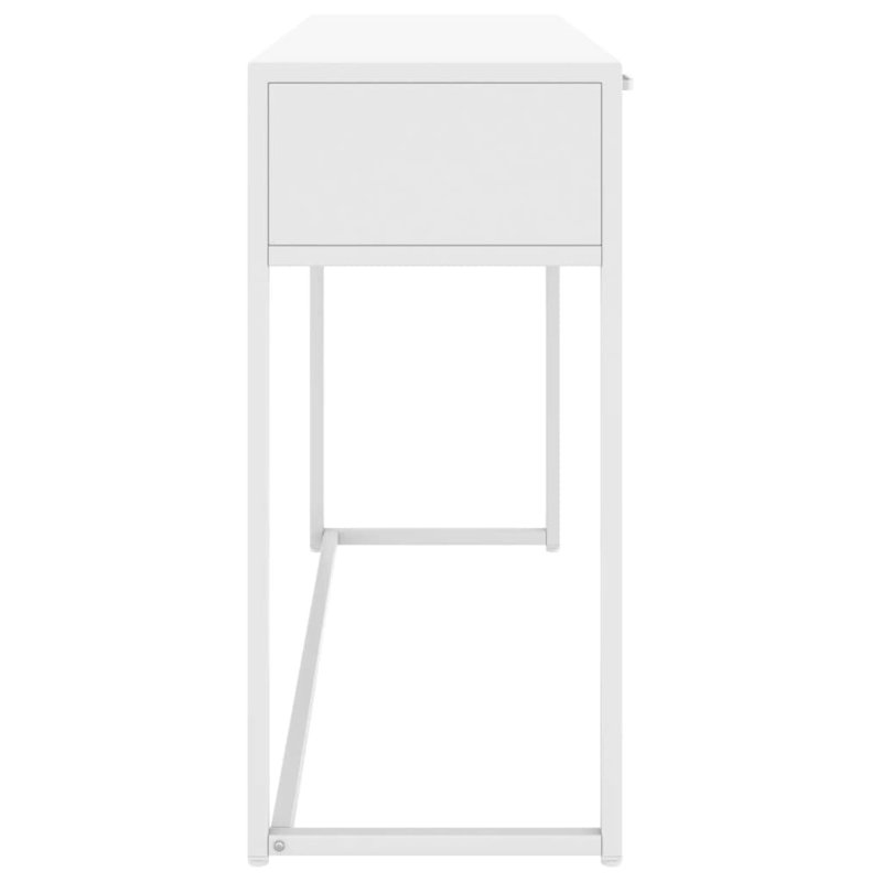 Console Table Entryway Table Hall Narrow Side Table with Drawer Steel, White