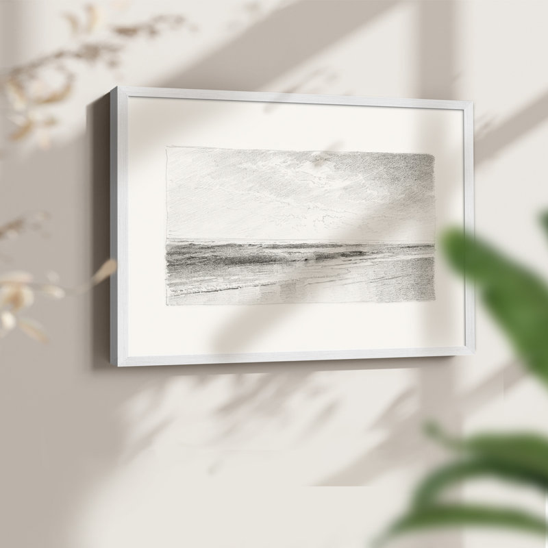 Croquis rétro - LII - Reproduction encadrée - Restickable, H 8 po x l 10 po, Blanc