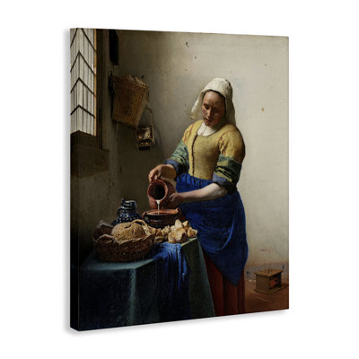 Art mural classique sur toile «The Milkmaid» par one1000paintings
