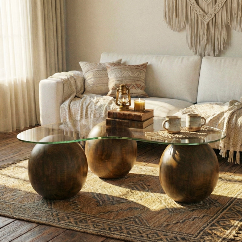 Table basse Bean, Brun