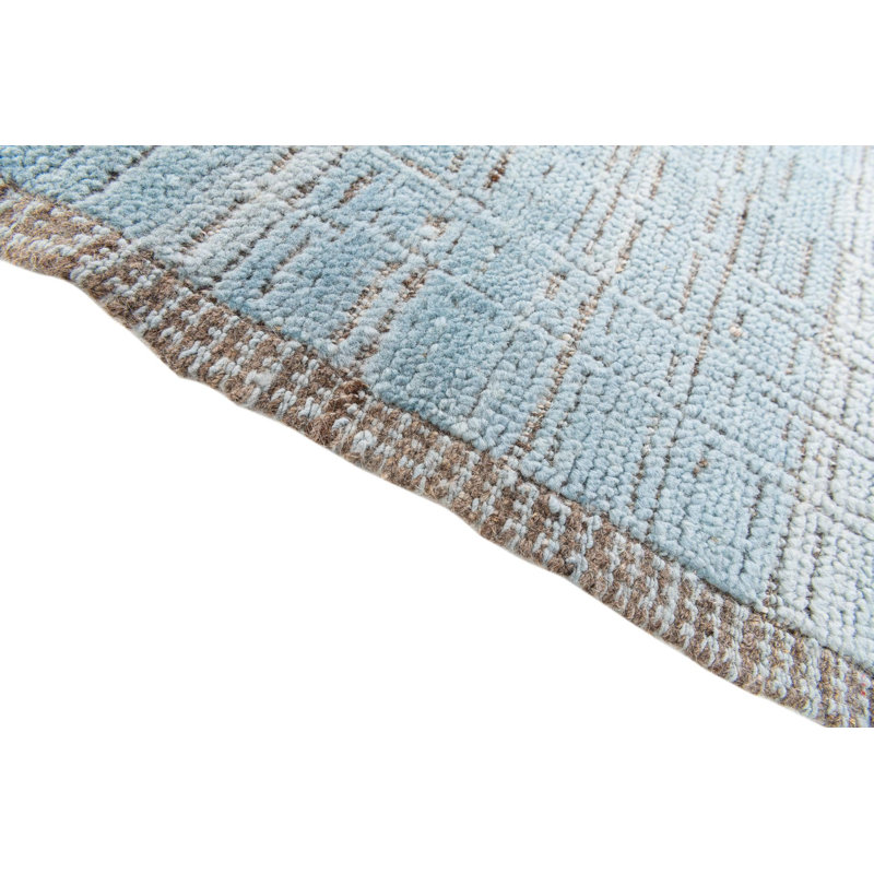 Tapis de couloir bleu clair Kalmanovitz