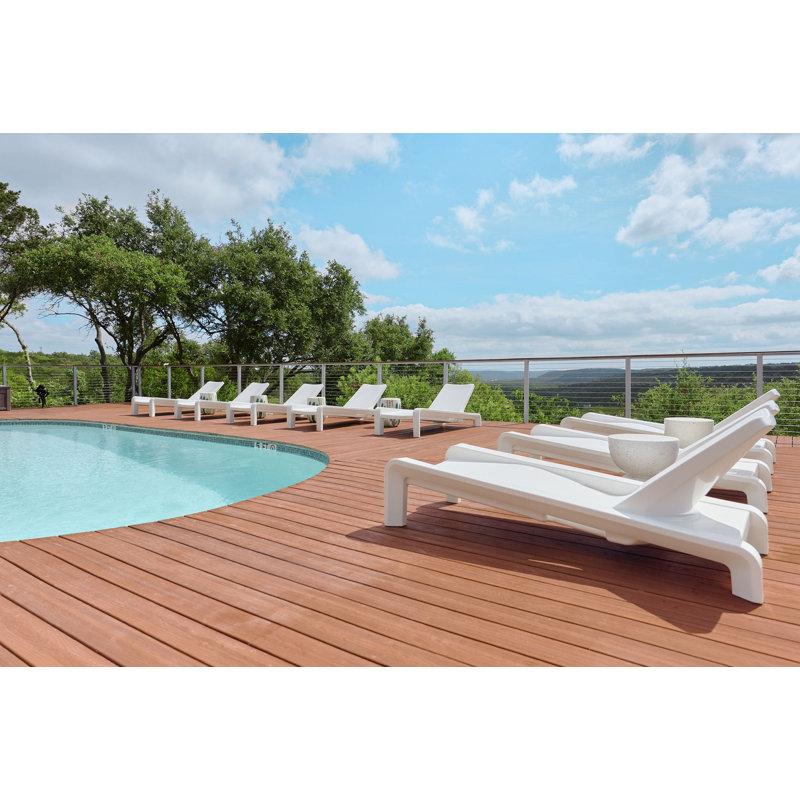 Deck Outdoor Chaise Lounge, Sandstone