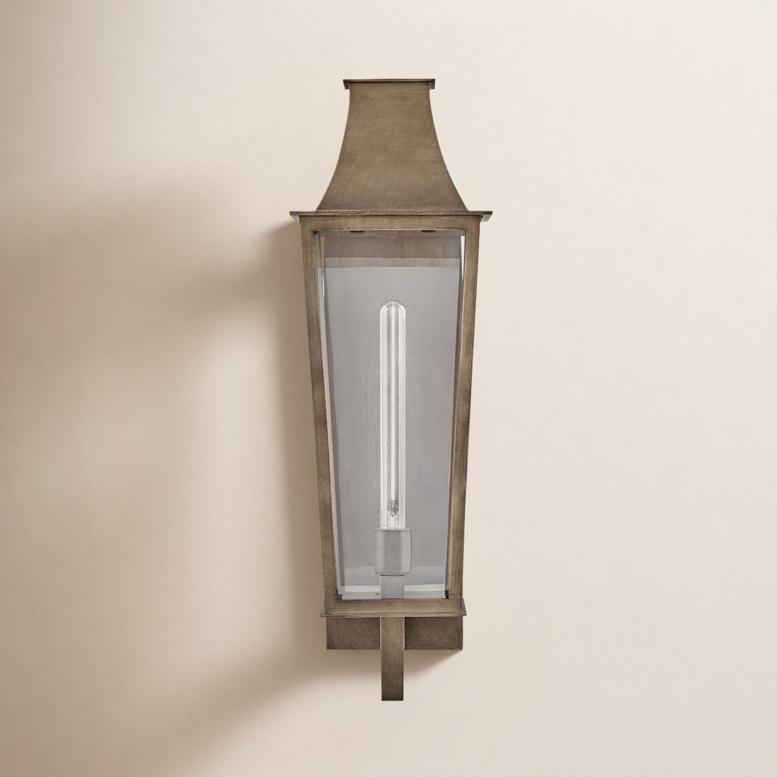 Georgetown Outdoor Wall Lantern, Burnished Bronze, 26.75" H x 8.5" W x 9.75" D