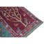 Hand Knotted Wool Geometric Area Rug in Red/Blue/Gold