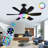 E26 Socket Fan Light Bulb With Rgb, Bluetooth Speaker & Remote ,quiet, Easy To Install, Color Changing-330603692